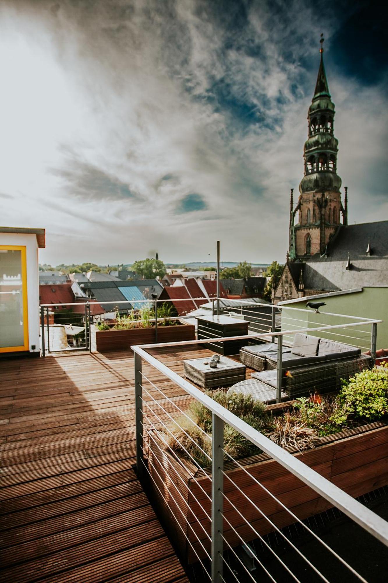 Traumhaftes Apartment Am Dom Mit Grosser Dachterrasse Zwickau Luaran gambar